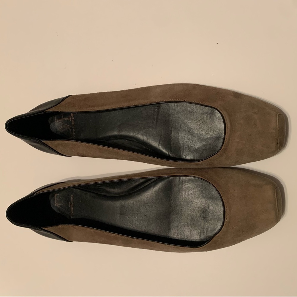 Diane von Furstenberg Suede Flats  Heel Accents